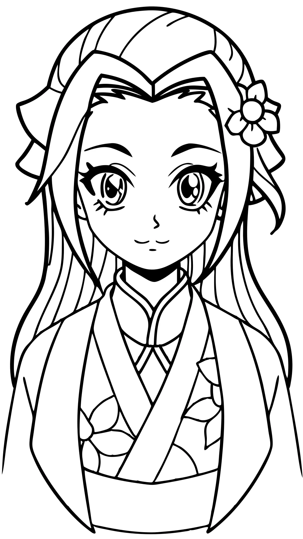 nezuko coloring page